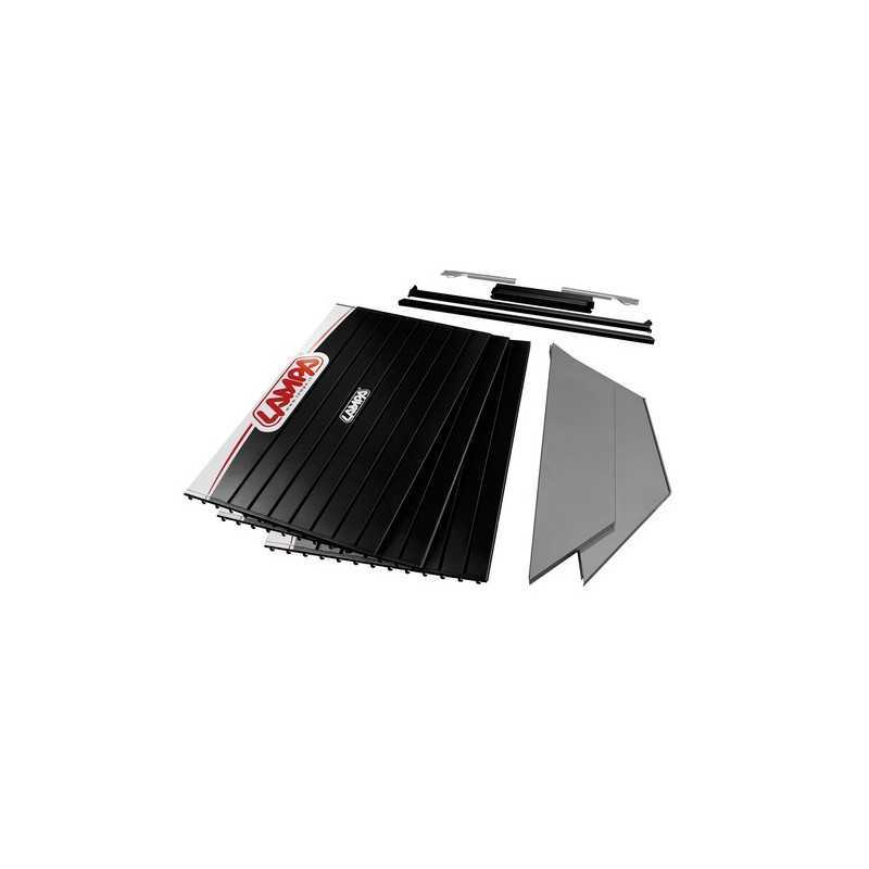 Scaffale angolare D2 kit pannelli a doghe e accessori - 210 cm