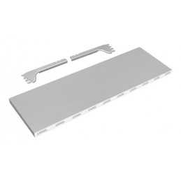 Ripiano argento per scaffali lineari a doghe argento - 97x31 cm