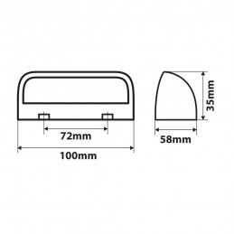 Fanale posteriore a Led illuminazione targa e luce di posizione 12 24V