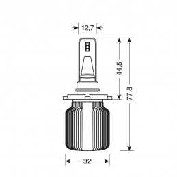 9-32V Halo Led Blade - (HB3 9005) - 20W - P20d - 2 pz - Scatola