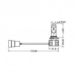 CP. LAMPADE LEDriving HL (HB4) STANDARD 14W 12/24V P22D 6000 K DUOBOX