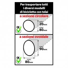 Bike-One porta bicicletta in acciaio - Grigio