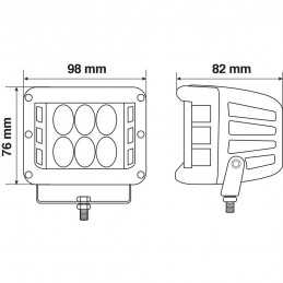 WL-24 faro ausiliario a 12 Led - 9 32V - Bianco