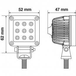 WL-18 faro ausiliario a 9 Led - 9 32V - Bianco