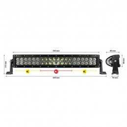 Barra a Led con struttura curva in alluminio 10 30V - 55 cm