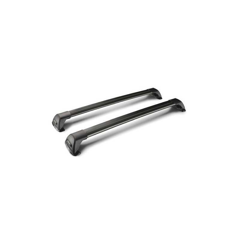 Flush Black coppia barre portatutto telescopiche in alluminio - 100 cm