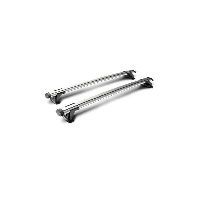Through coppia barre portatutto in alluminio - 134 cm