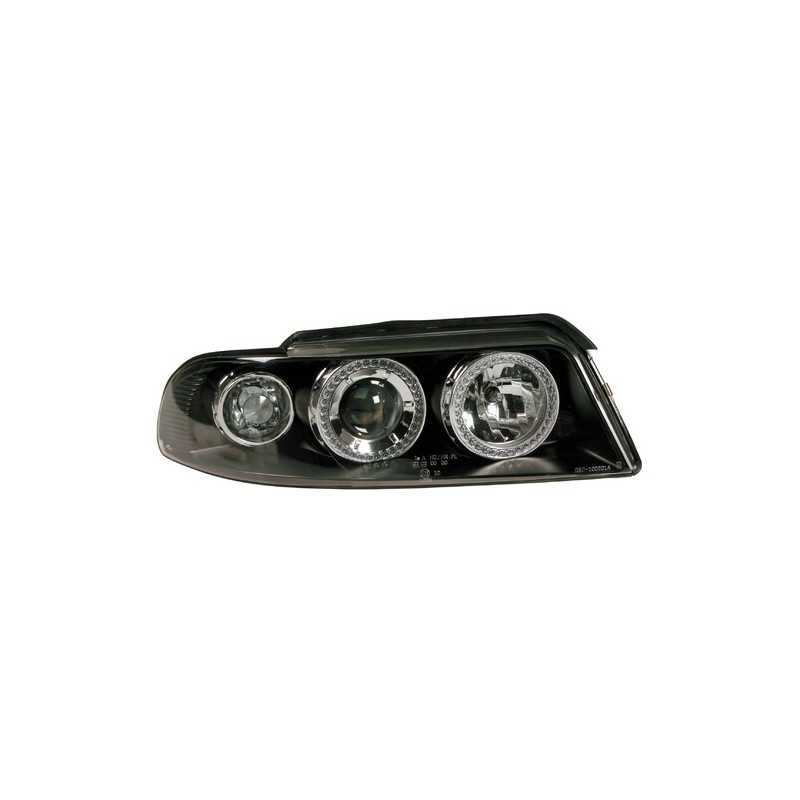Coppia fanali anteriori Angel-Eyes - Audi A4 (3 99-11 00) - Nero