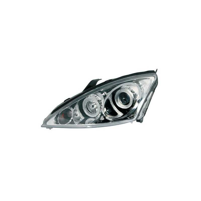 Coppia fanali anteriori Angel-Eyes - Ford Focus (10 00-12 04) - Cromo