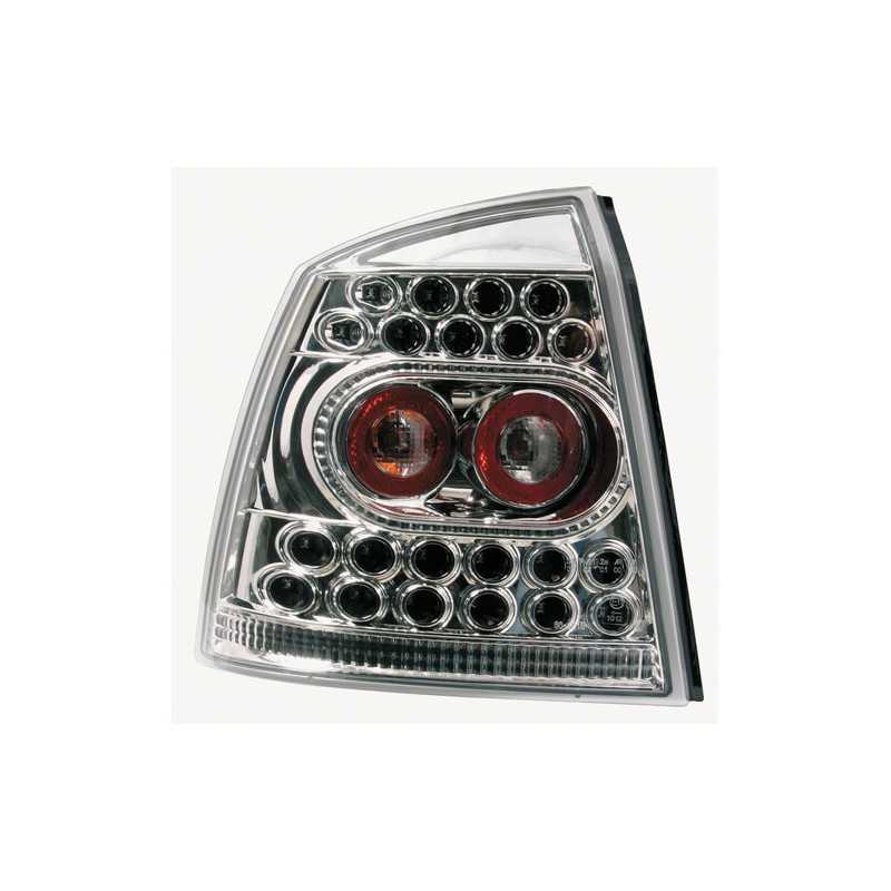 Coppia fanali posteriori LED - Opel Astra G 3 5 porte (2 98-3 04) - Cromo