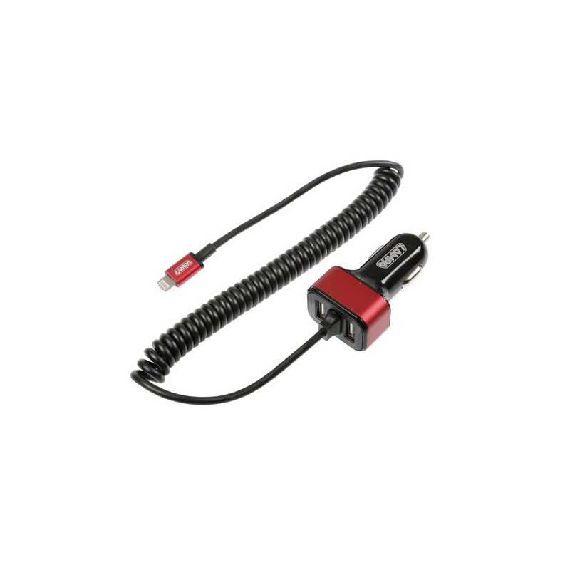 Caricabatteria Universal (Apple 8 pin Micro Usb) con 2 porte Usb - Fast Charge - 5800 mA - 12 24V