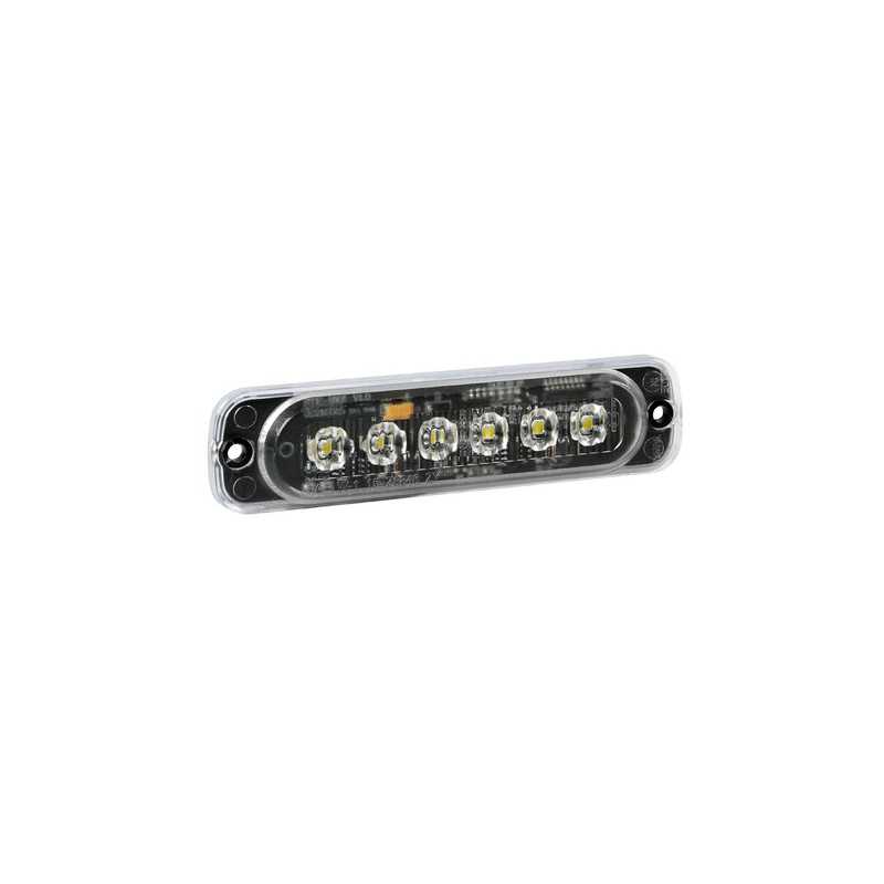 Luce strobo multifunzione a 6 Led 12 24V - Bianco
