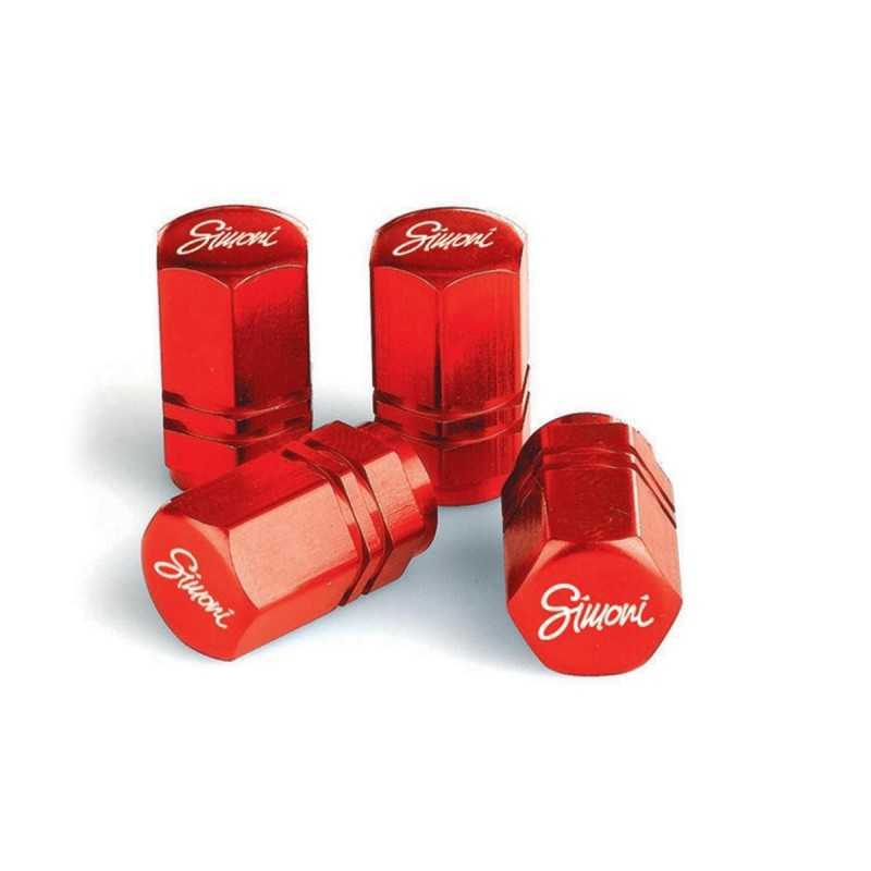 Cappucci valvola Hexagonal Red