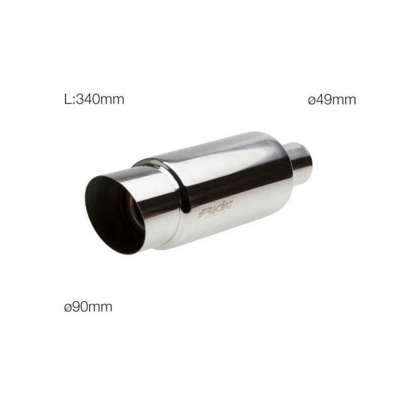 Marmitta rotonda inclinata acciaio inox