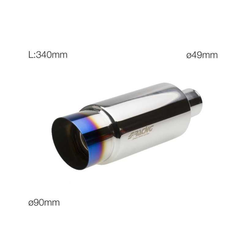 Marmitta rotonda inclinata acciaio inox