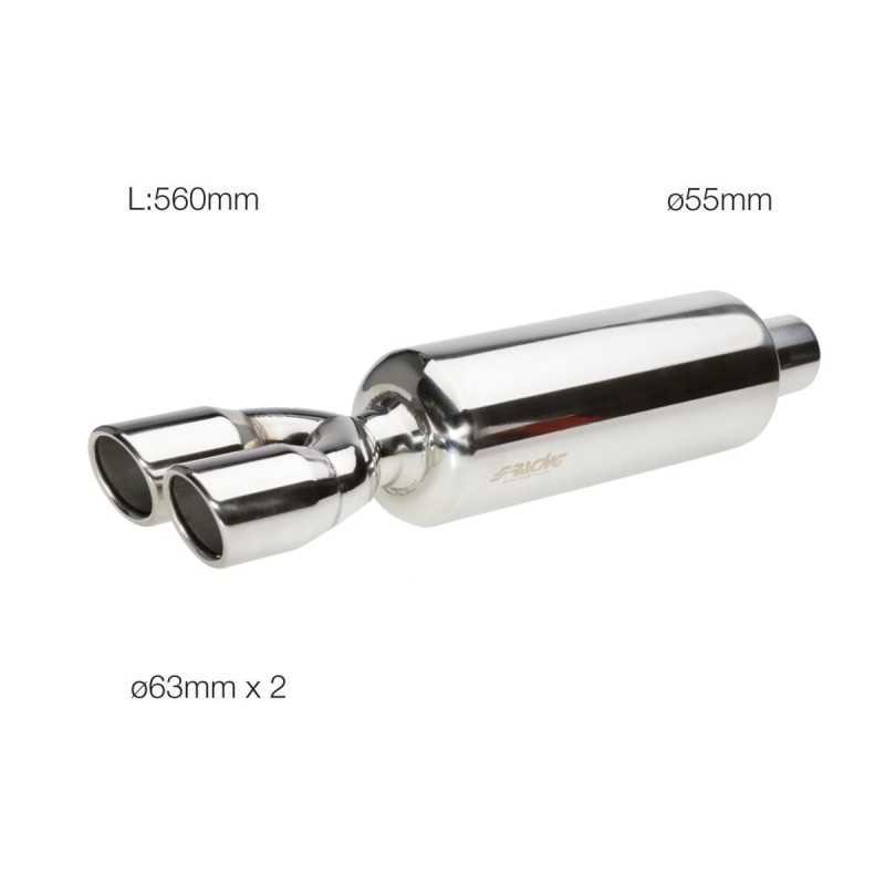 Marmitta rotonda doppia acciaio inox