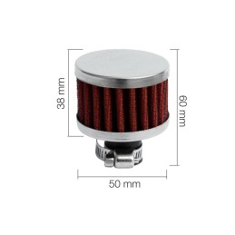 Mini filtro conico cotone rosso Chrome type 1