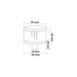 Mini filtro conico cotone rosso Chrome type 1