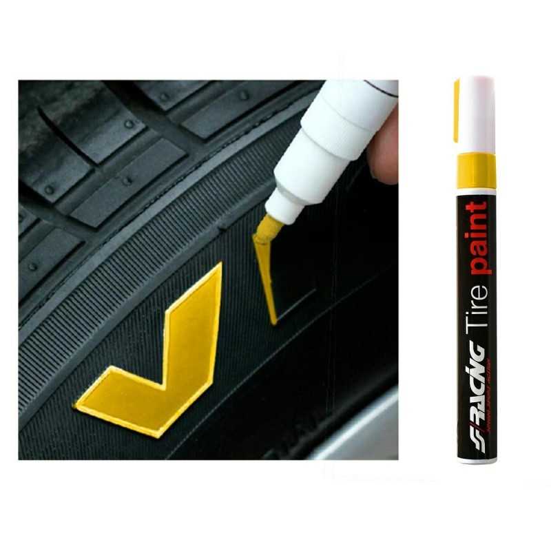 Decorazione gomme gialla