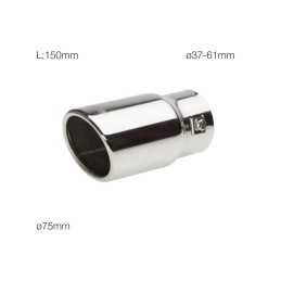 Terminale rotondo inclinato acciaio inox