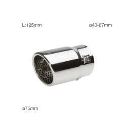 Terminale rotondo inclinato acciaio inox