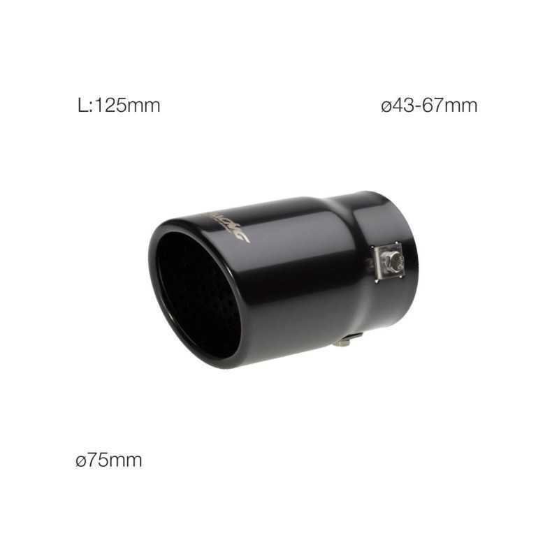 Terminale rotondo inclinato acciaio inox nero