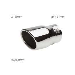 Terminale ovale inclinato acciaio inox