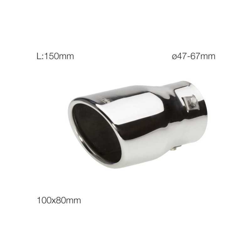 Terminale ovale inclinato acciaio inox