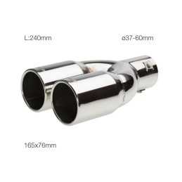 Terminale rotondo doppio acciaio inox