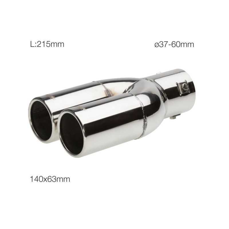 Terminale rotondo doppio acciaio inox
