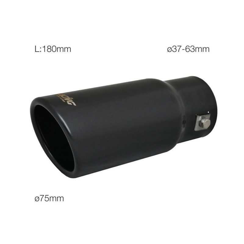 Terminale rotondo inclinato acciaio inox nero