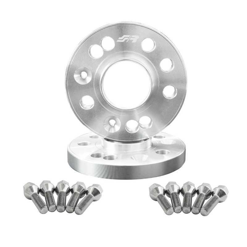 2 distanziali alluminio 20mm 4/5x98 mozzo 58,1 con bulloneria