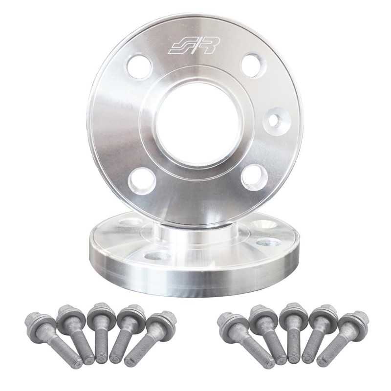 2 distanziali alluminio 20mm 4x108 65,1 con bulloneria BR/17P