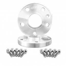 2 distanziali alluminio 15mm 5x108 mozzo 63,4 con bulloneria