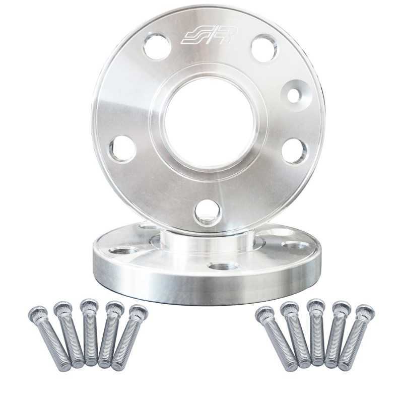 2 distanziali alluminio 20mm 5x114,3 mozzo 67,1 con bulloneria