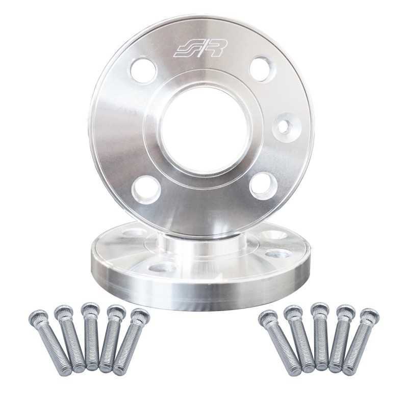 2 distanziali alluminio 16mm 4x100 mozzo 54,1 con bulloneria