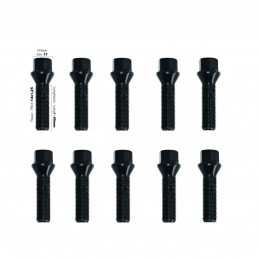 10 bulloni neri ch.17 14x1.25 l.45mm