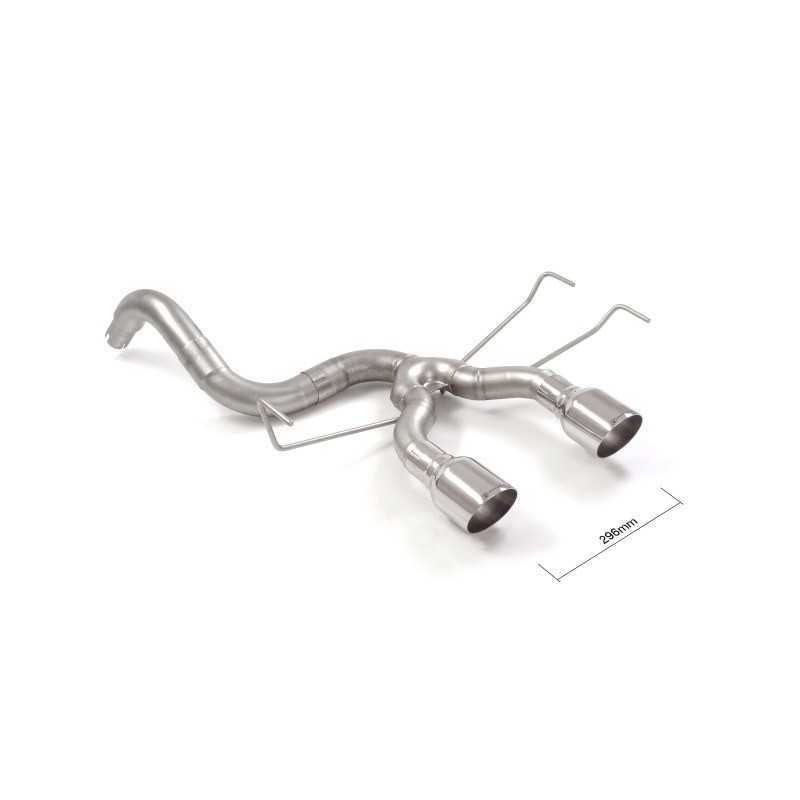 Tubo posteriore Gr. N inox con terminali rotondi centrali 2 / 102 mm Sport Line Linea maggiorata diametro 63,5 mm&nbsp;