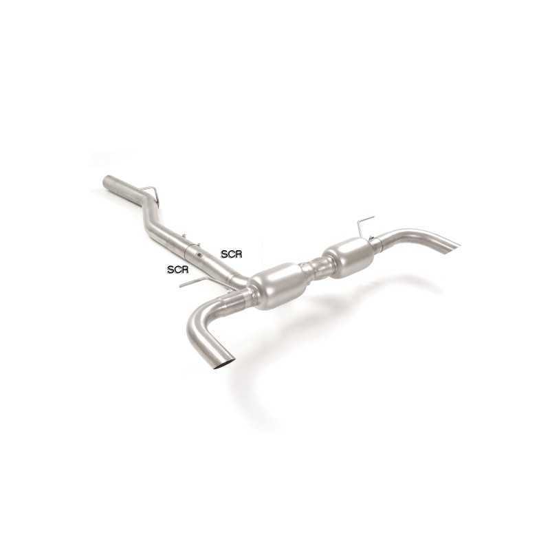 Posteriore inox sdoppiato per terminali estetici originali Linea maggiorata diametro 70 mm