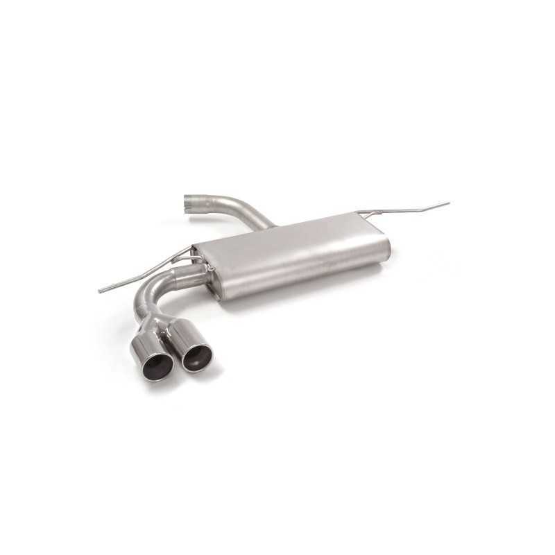 Posteriore inox con terminali rotondi 2x80 mm sfalsati