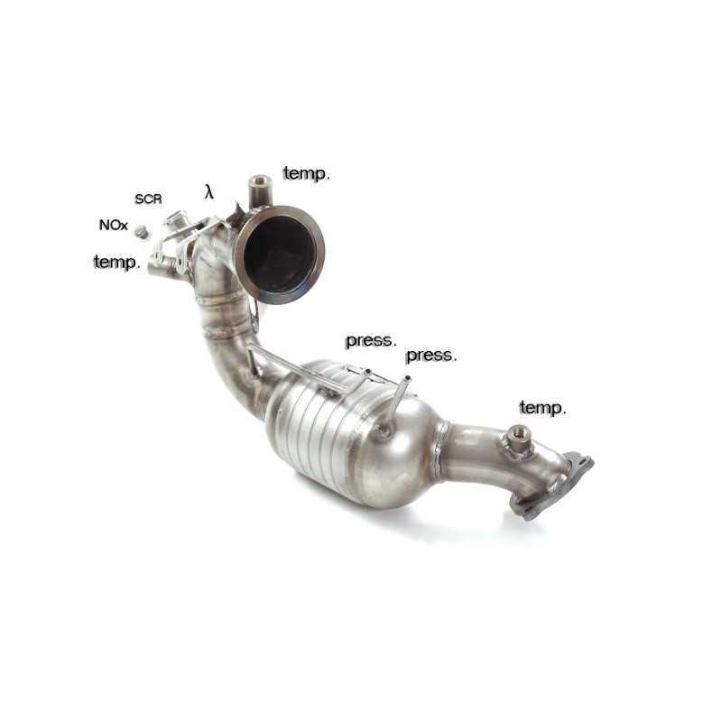 Catalizzatore Gr.N e tubo sostituzione filtro antiparticolato Gr. N inox&nbsp;&nbsp;&nbsp; Richiede rimappatura della centralina