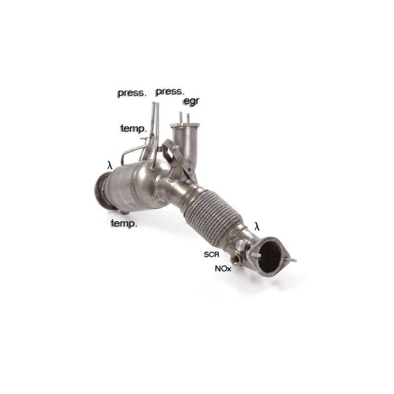 Catalizzatore Gr.N e tubo sostituzione filtro antiparticolato Gr. N inox&nbsp;&nbsp;&nbsp; Richiede rimappatura della centralina
