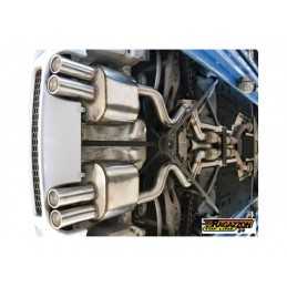 Posteriore inox sdoppiato con terminali rotondi 2 / 2x80 mm Race Line sfalsati