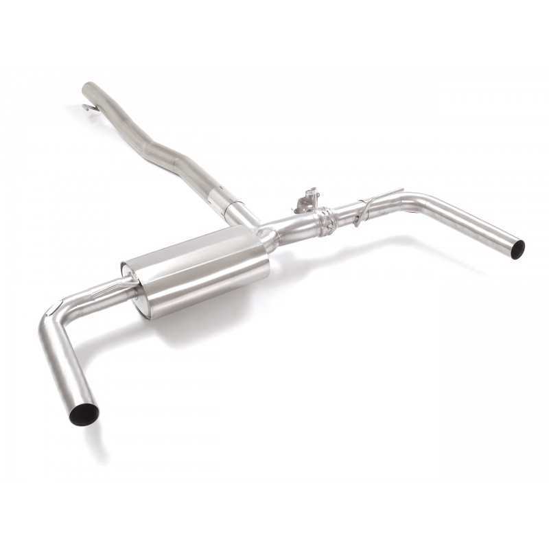 Posteriore inox sdoppiato per terminali estetici originali Linea maggiorata diametro 76 mm
