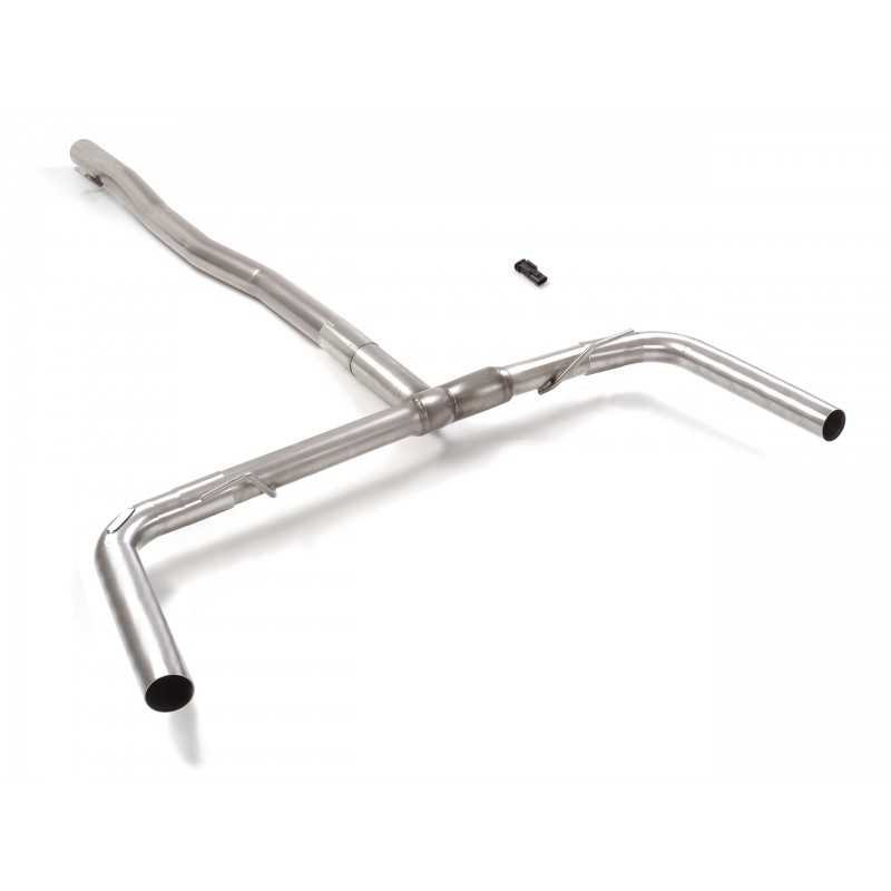 Tubo posteriore Gr. N inox sdoppiato per terminali estetici originali Linea maggiorata diametro 76 mm