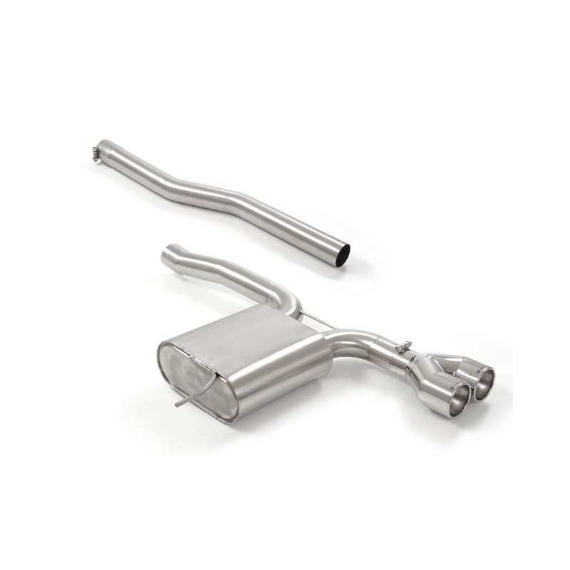 Posteriore inox con terminali rotondi 2x102 mm