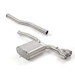 Posteriore inox con terminali rotondi 2x102 mm