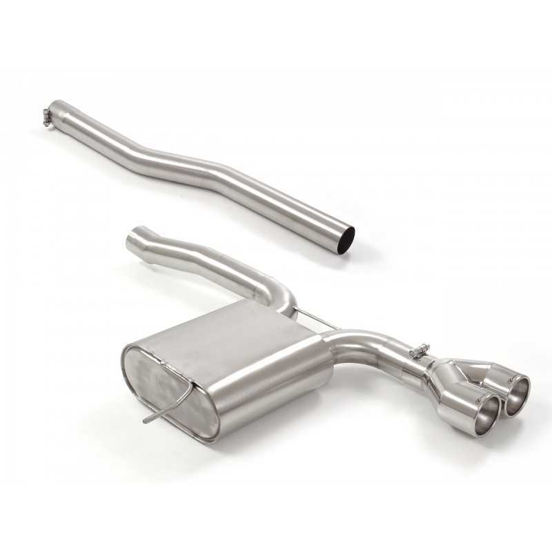 Posteriore inox con terminali rotondi 2x102 mm
