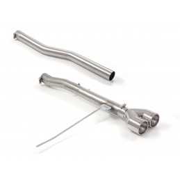 Tubo posteriore Gr. N inox con terminali rotondi 2x102 mm