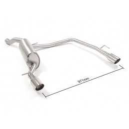 Posteriore inox sdoppiato con terminali rotondi 2 / 90 mm Sport Line